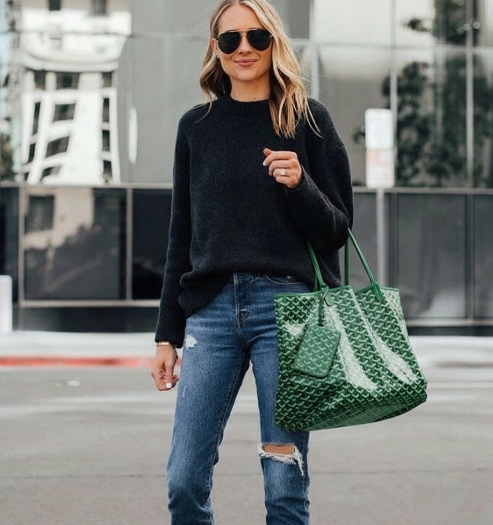 Goyerie - Luxe Tote Bag Medium Green
