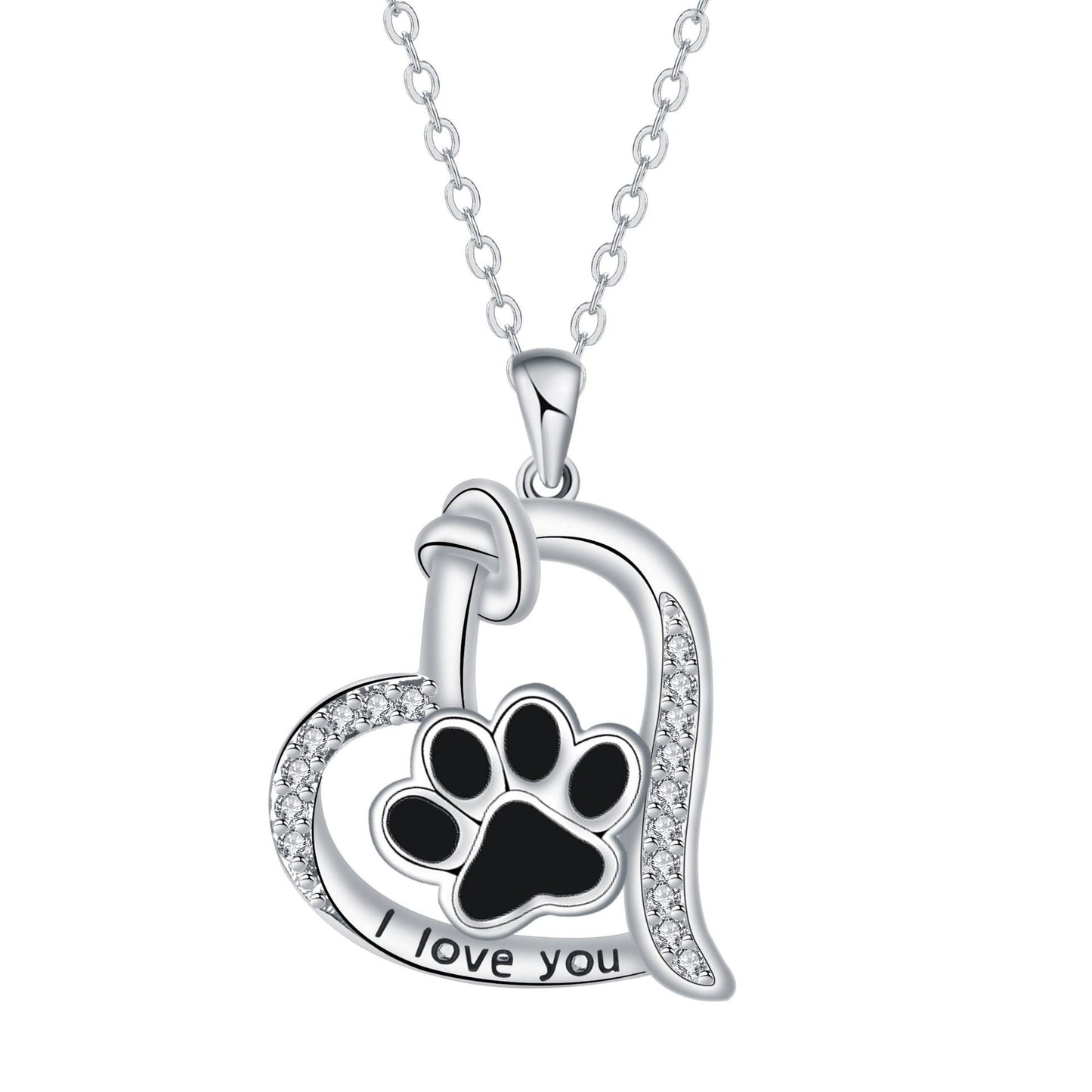 Necklace with Paw Print Pendant