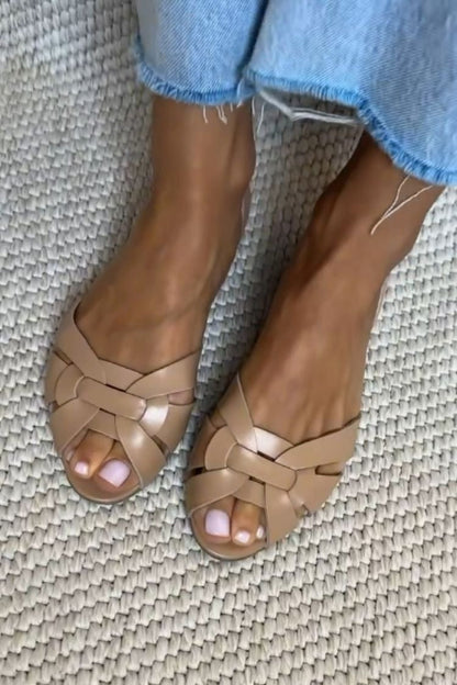 Serafina | Braided Sandals in Natural Color