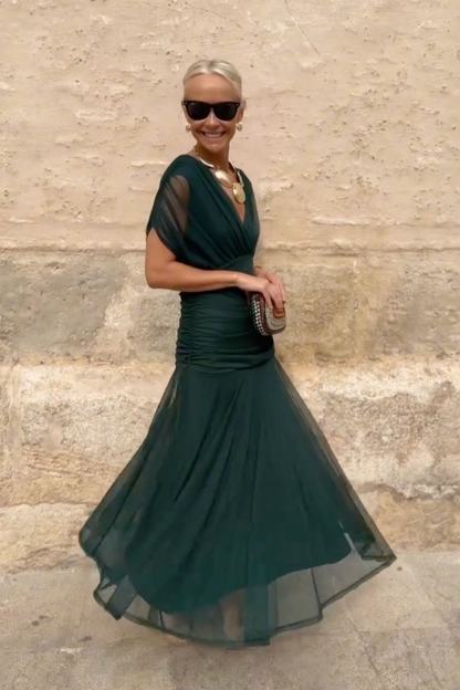 Elegant Silk Santana Dress - Maison Claire et Sylvie