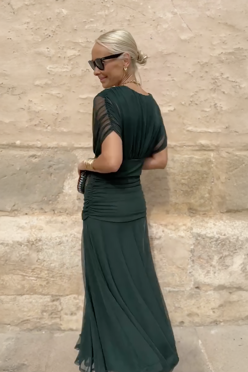 Elegant Silk Santana Dress - Maison Claire et Sylvie