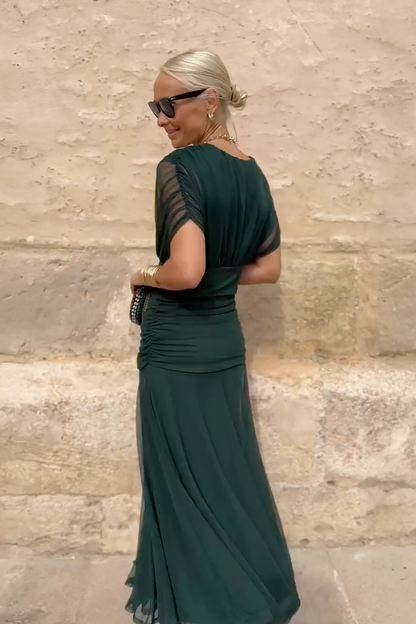 Elegant Silk Santana Dress - Maison Claire et Sylvie