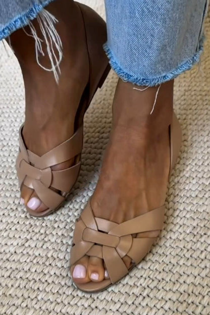 Serafina | Braided Sandals in Natural Color