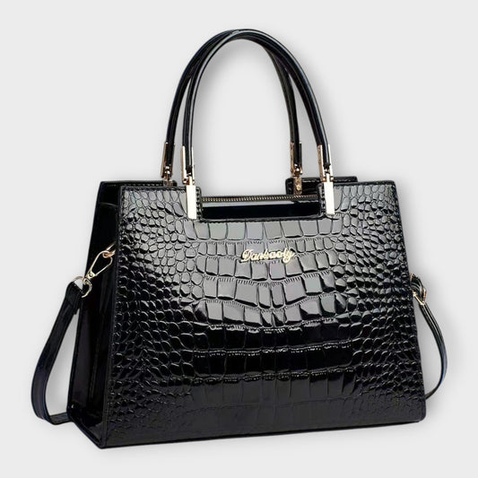 Maison Verdelle - Sac à main motif peau de crocodile brillante