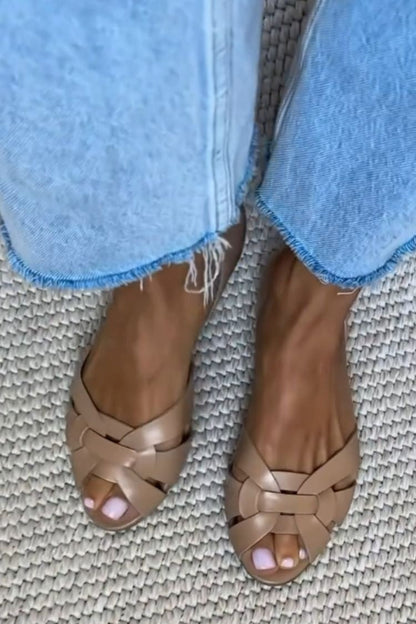 Serafina | Braided Sandals in Natural Color