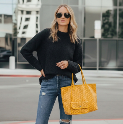Goyerie - Luxe Tote Bag Medium Yellow