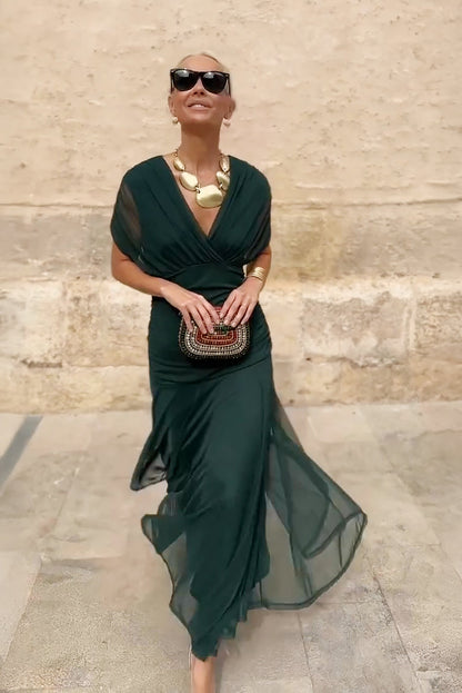 Elegant Silk Santana Dress - Maison Claire et Sylvie