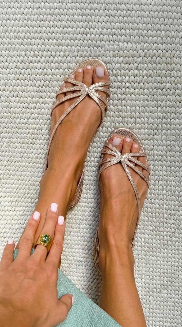 Ginevra | Comfortable Golden Comfort Sandals with Ergonomic Footbed