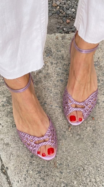 Isadora | Golden Braided Sandals