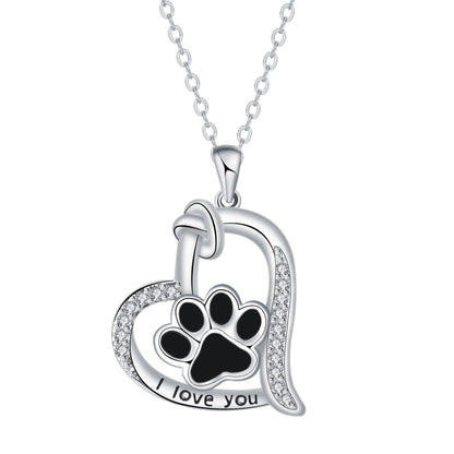 Necklace with Paw Print Pendant