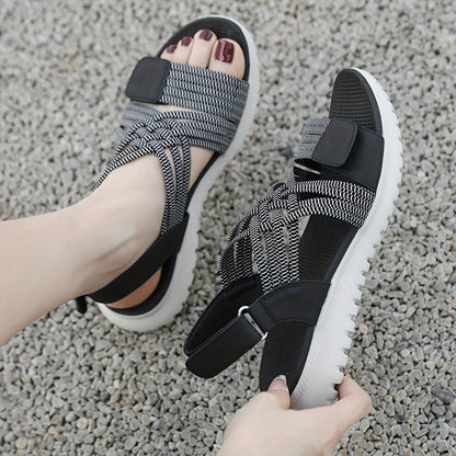 Soline | Chic Sporty Sandals with Elevated Sole
