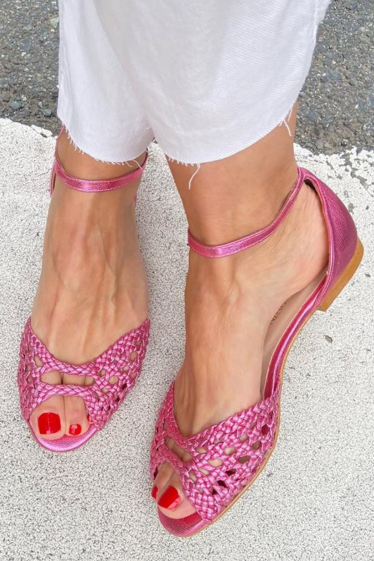 Isadora | Golden Braided Sandals