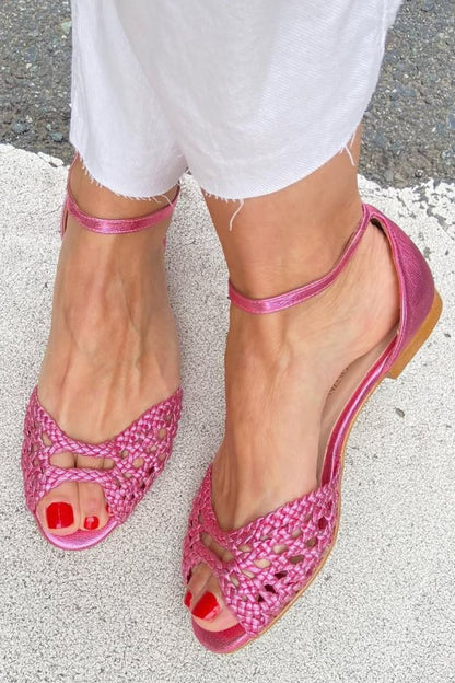 Isadora | Golden Braided Sandals