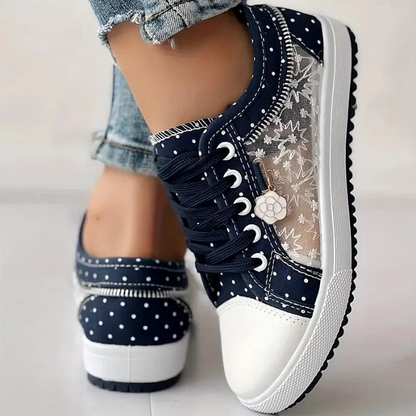 CARO | ELEGANT WOMEN'S SNEAKERS WITH FLORAL DETAILS