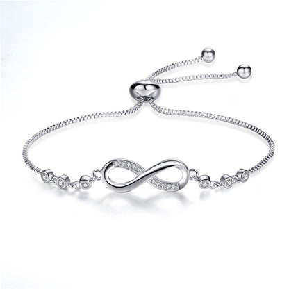 Send Adjustable Bracelet in Rose Gold in the Shape of Infinity