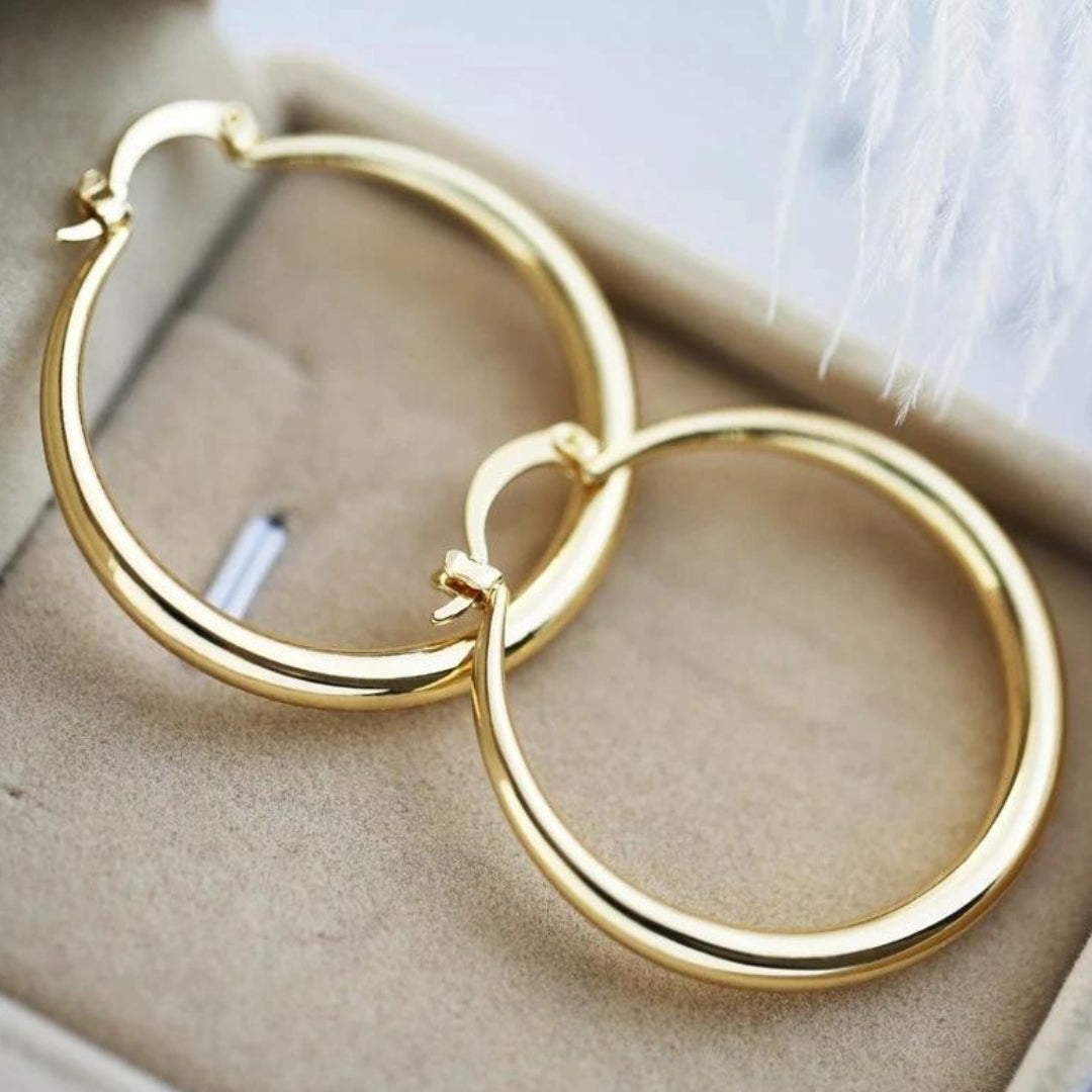 Golden Earrings with Great Impact