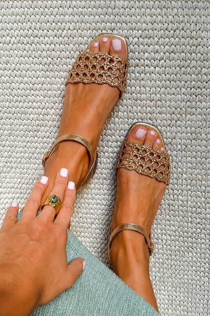Aurora | Golden Sandals for a Magical Summer