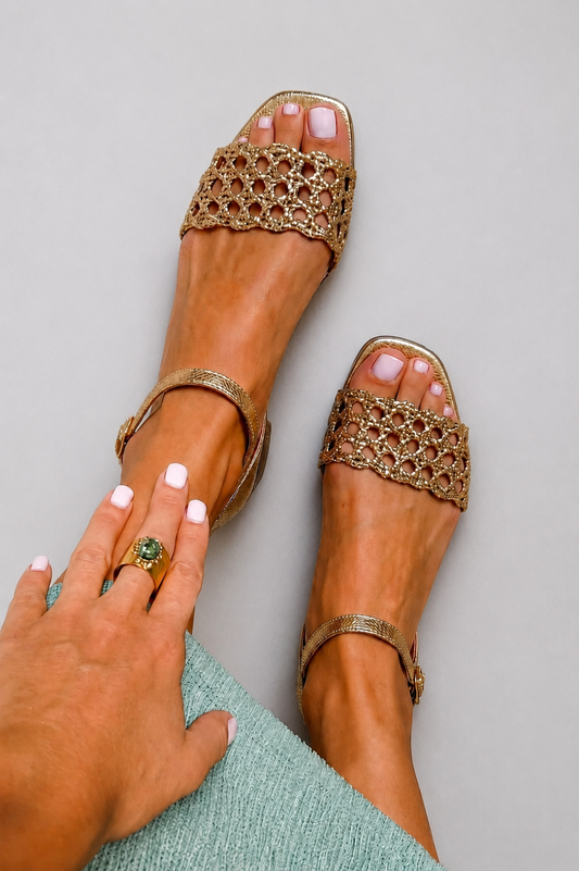 Aurora | Golden Sandals for a Magical Summer
