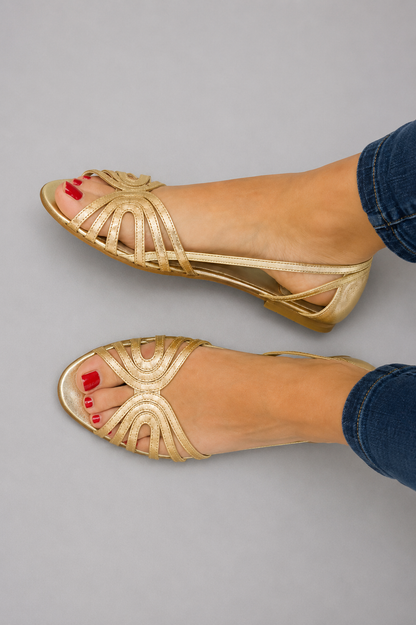 Eleonora | Golden Summer Sandals