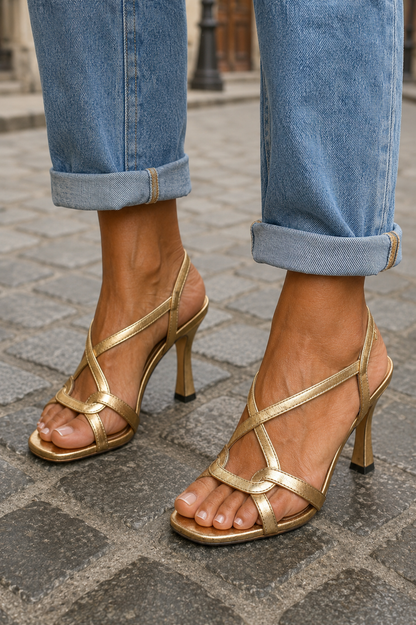 Elisabetta | Golden Summer Sandals for a Touch of Magic