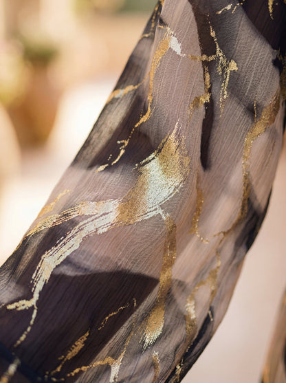 Printed Voile Dress - Elegance and Sophistication