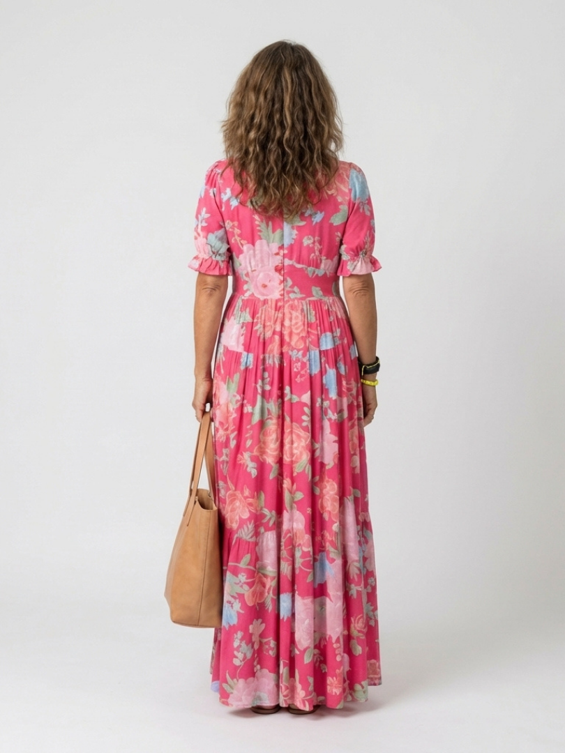 Ione | Robe midi fleurie sans manches à encolure en V (copie)