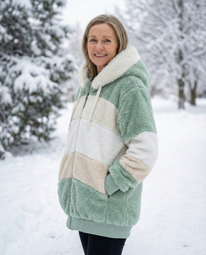 Beverley | Colorblock Plush Jacket