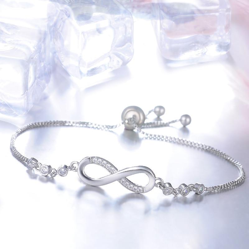 Send Adjustable Bracelet in Rose Gold in the Shape of Infinity