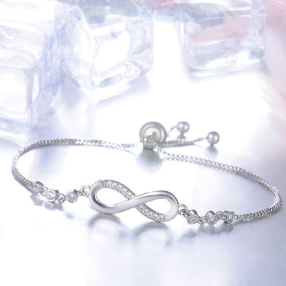 Send Adjustable Bracelet in Rose Gold in the Shape of Infinity