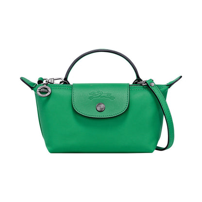 Mini Leather Le Pliage Bag