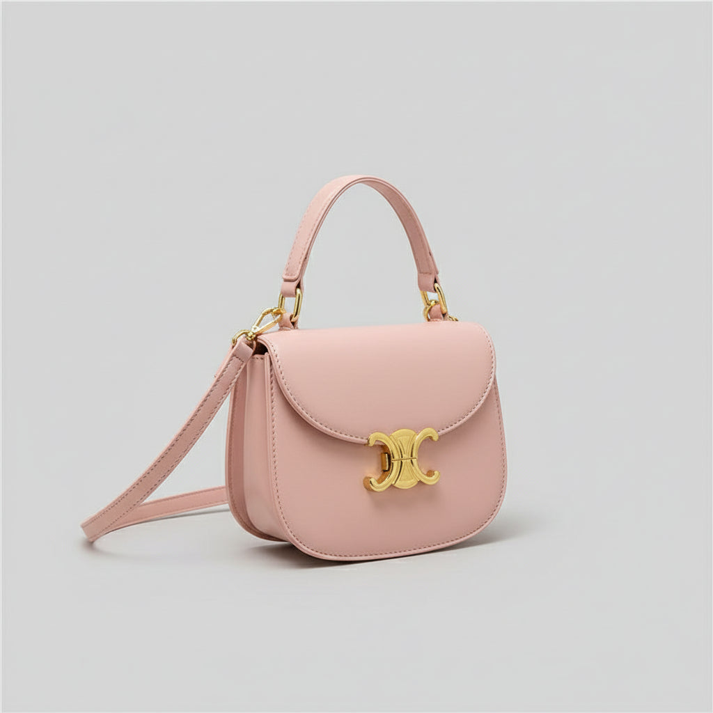 Mini sac bandoulière orné d'éléments dorés