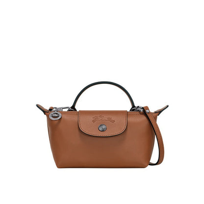 Mini Leather Le Pliage Bag