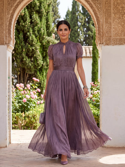 Flavia Long Dress in Luxurious Fabric - Unmatched Elegance at Maison Claire et Sylvie