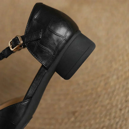 Krista | Leather Mary Janes