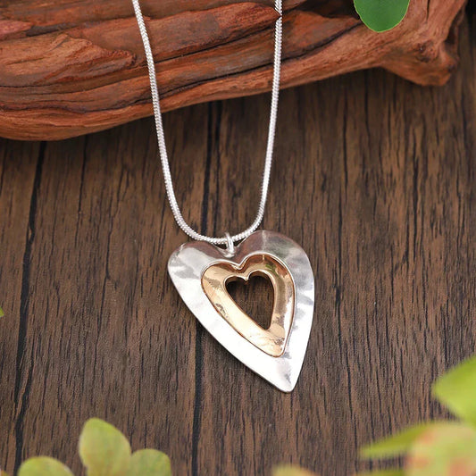 Vintage Hartkette made of Silver and Gold