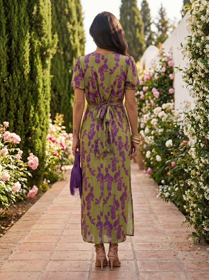 Elegant Silk Fabric Dress - Maison Claire et Sylvie Collection