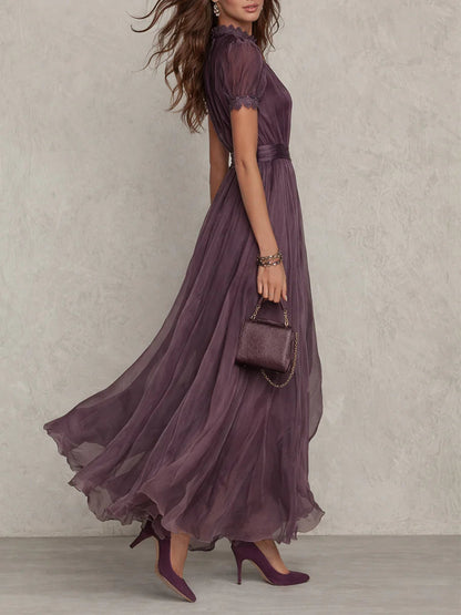 Flavia Long Dress in Luxurious Fabric - Unmatched Elegance at Maison Claire et Sylvie