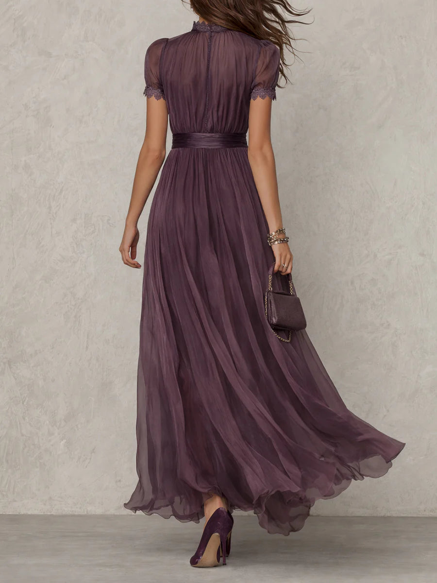 Flavia Long Dress in Luxurious Fabric - Unmatched Elegance at Maison Claire et Sylvie