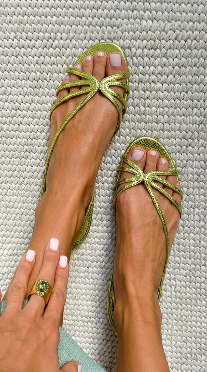 Ginevra | Comfortable Golden Comfort Sandals with Ergonomic Footbed