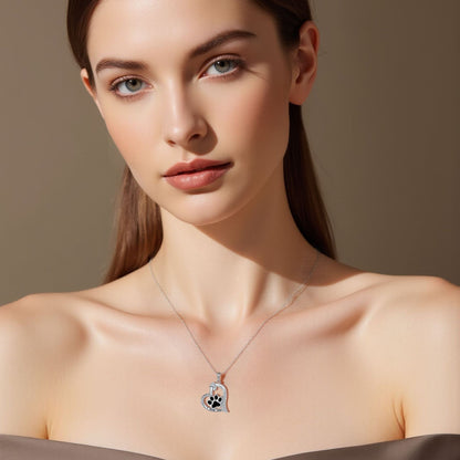 Necklace with Paw Print Pendant