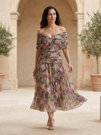 Elegant Silk Santana Dress - Maison Claire et Sylvie